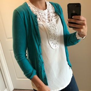 BANANA REPUBLIC | Teal Button-down Cardigan